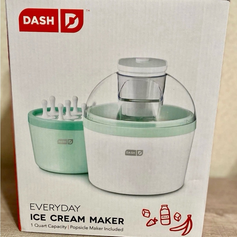 DASH My Pint Ice Cream Maker & Popsicle Mold Aqua - Homemade Treats NEW NIB